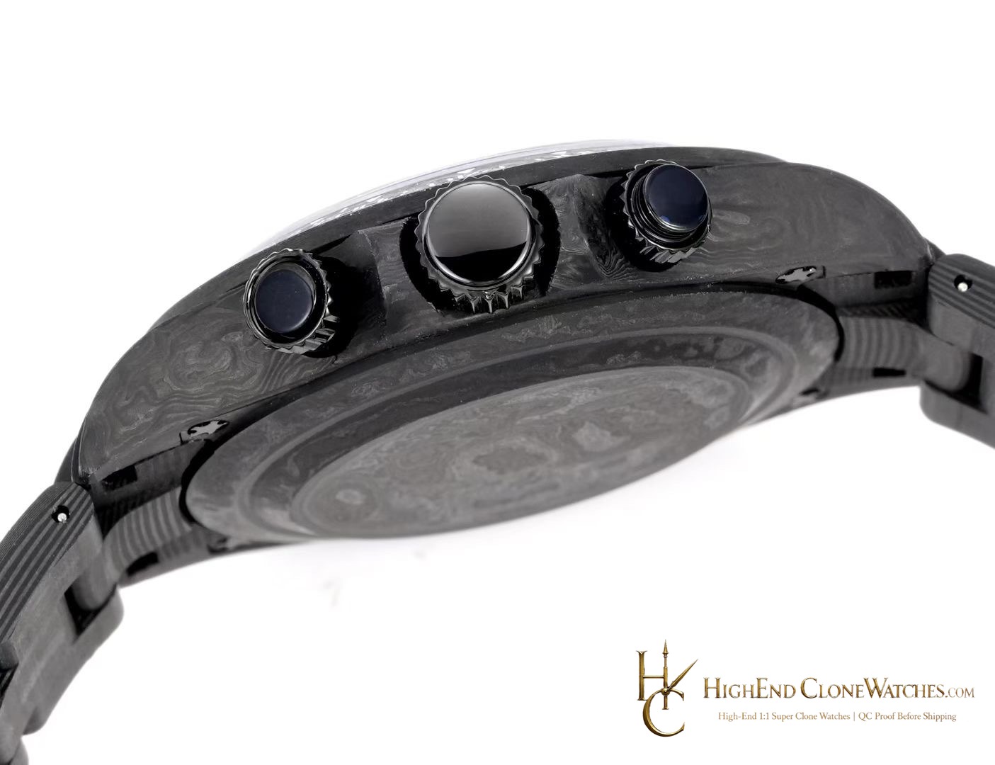 Rolex Daytona crown and case detail super clone watch