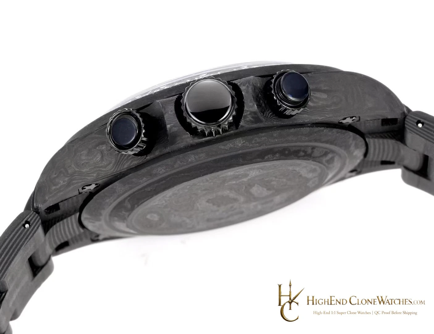 Rolex Daytona crown and case detail super clone watch