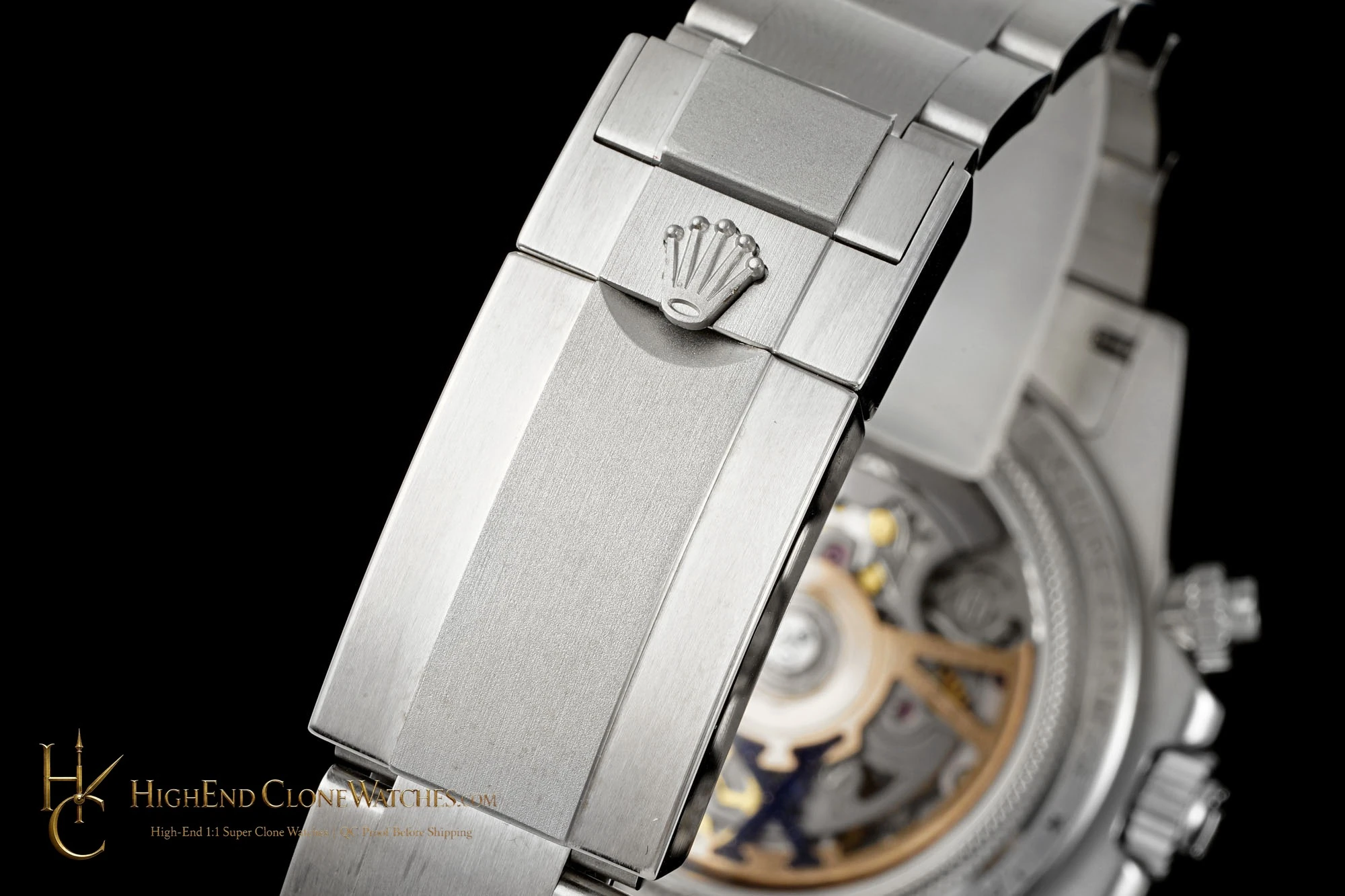 Rolex Daytona crown and case detail super clone watch