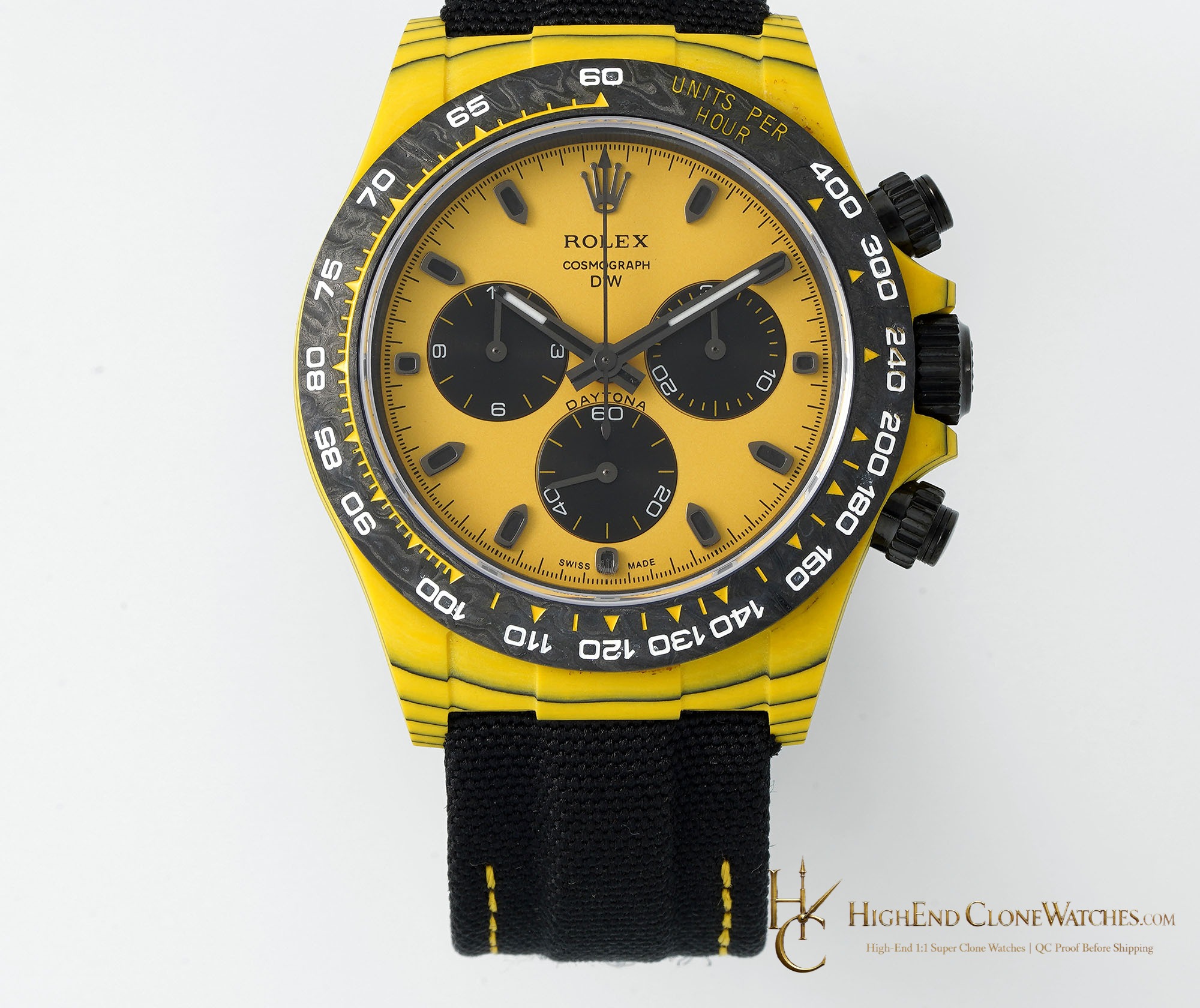 Rolex DiW Daytona front view super clone watch