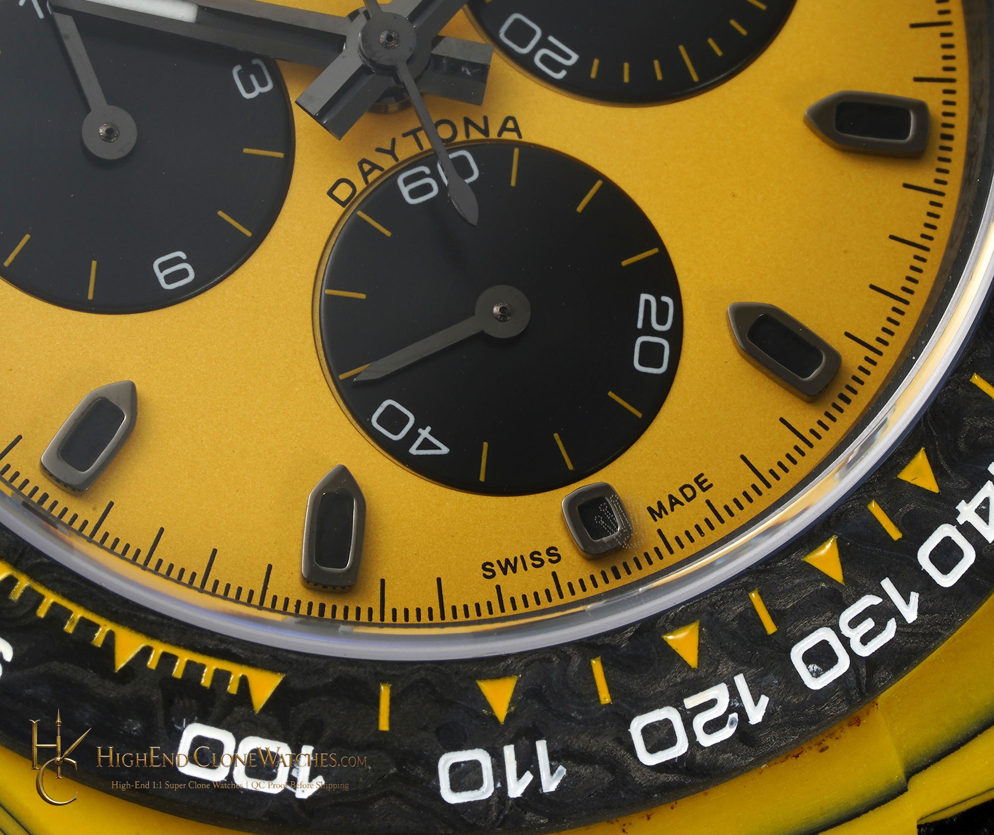 Rolex DiW Daytona bezel detail super clone watch