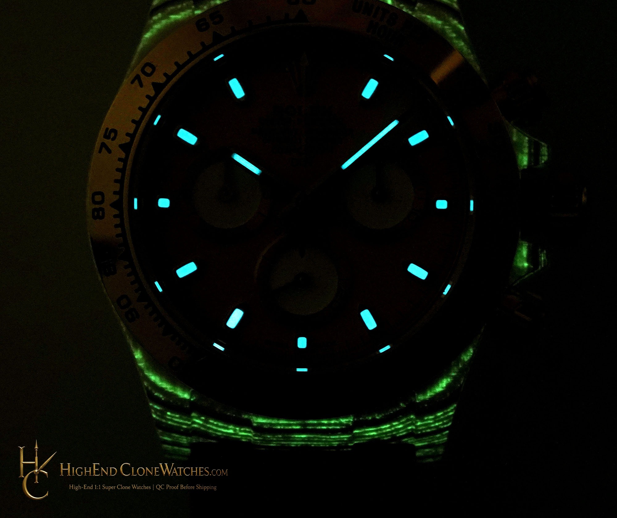 Rolex DiW Daytona caseback view super clone watch