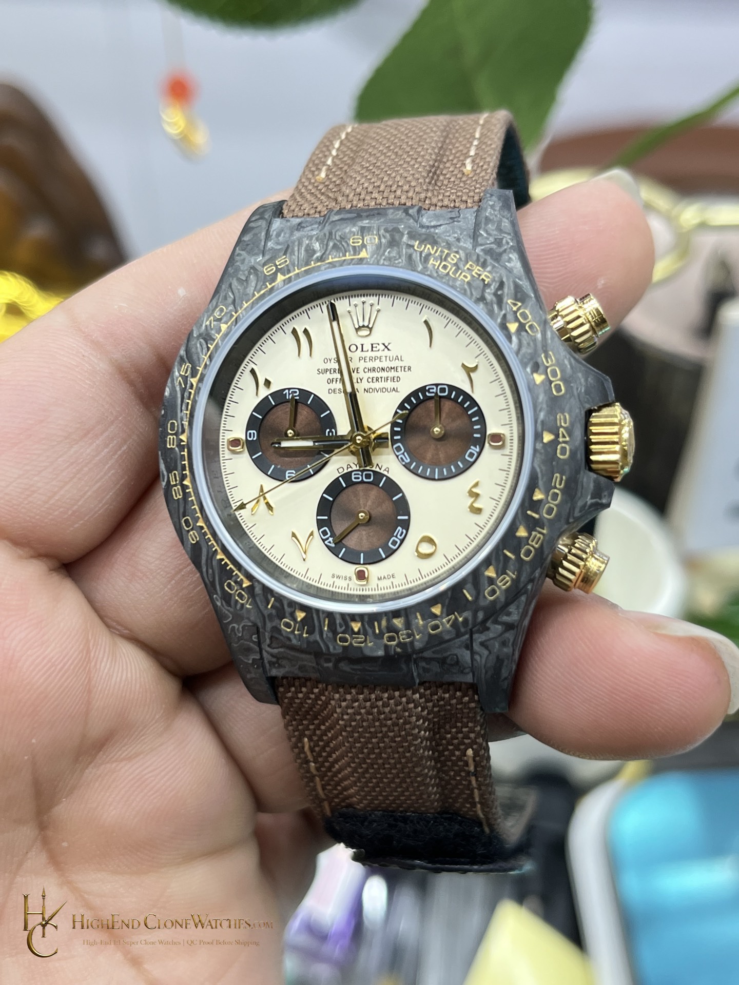 Rolex DiW Daytona side case profile super clone watch