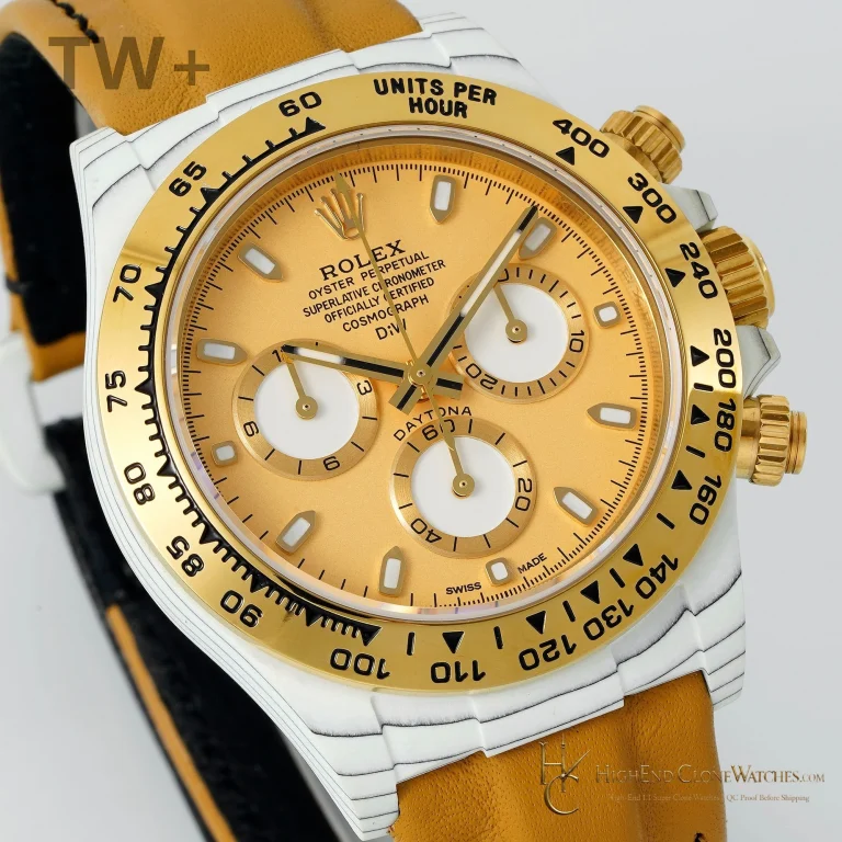 Rolex DiW Daytona angled dial view super clone watch