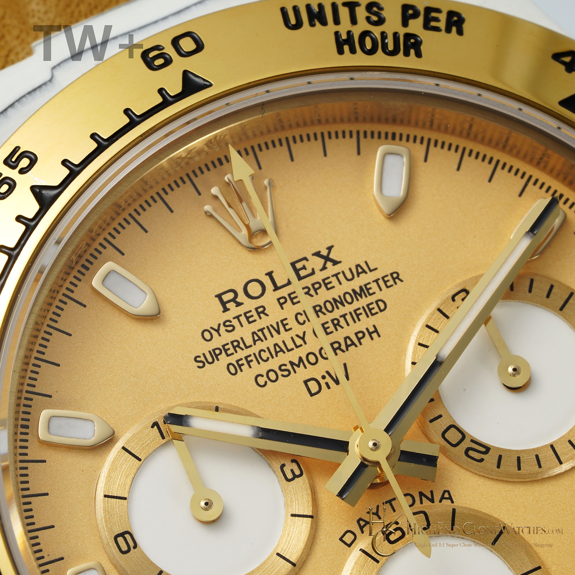 Rolex DiW Daytona dial and marker detail super clone watch