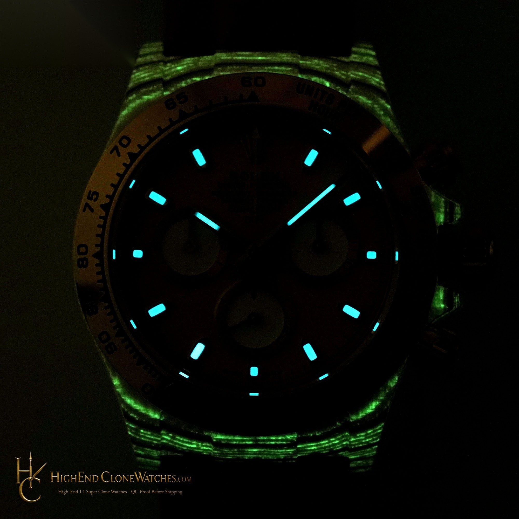 Rolex DiW Daytona caseback view super clone watch