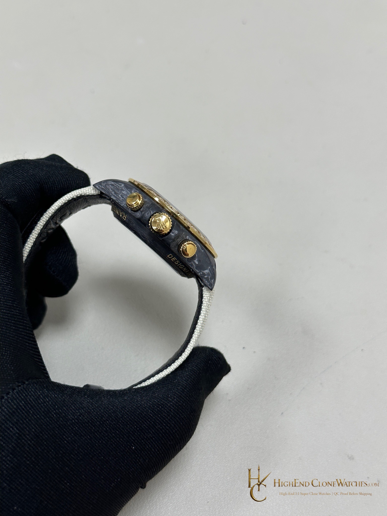 Rolex DiW Daytona bezel detail super clone watch