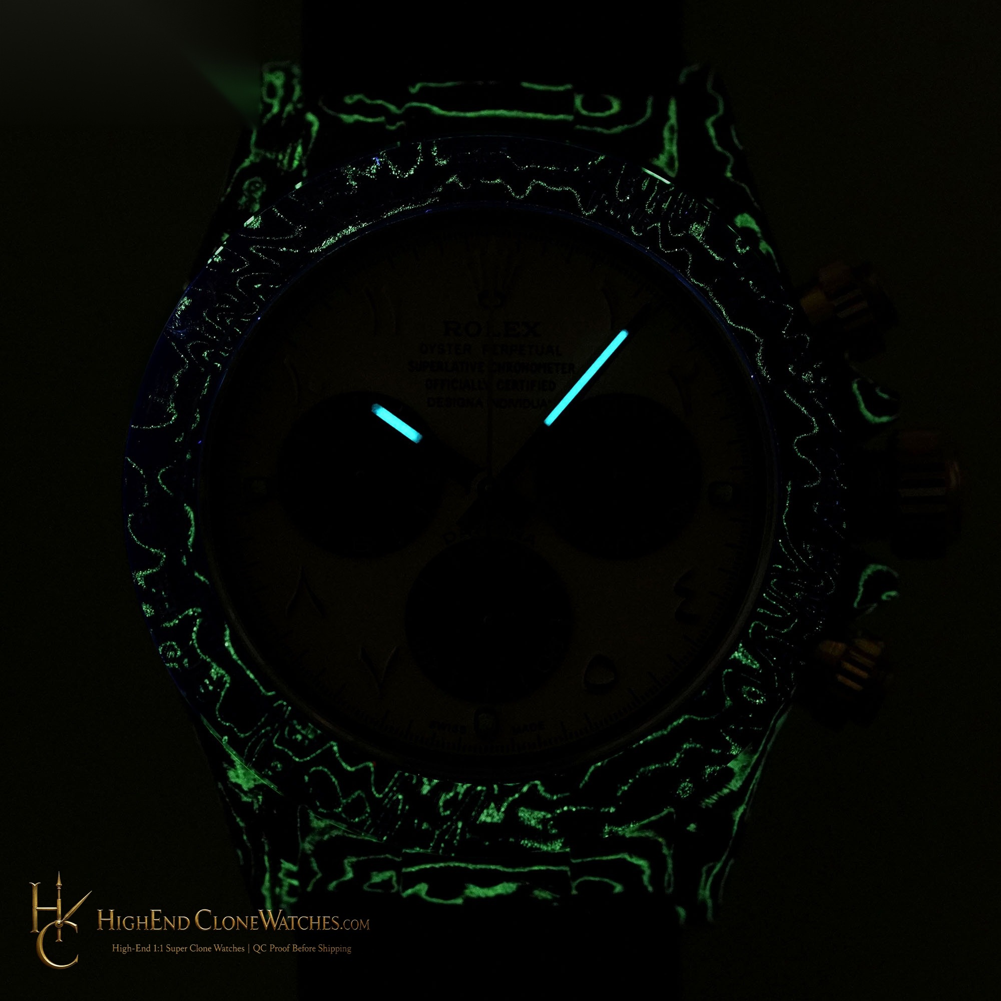 Rolex DiW Daytona caseback view super clone watch