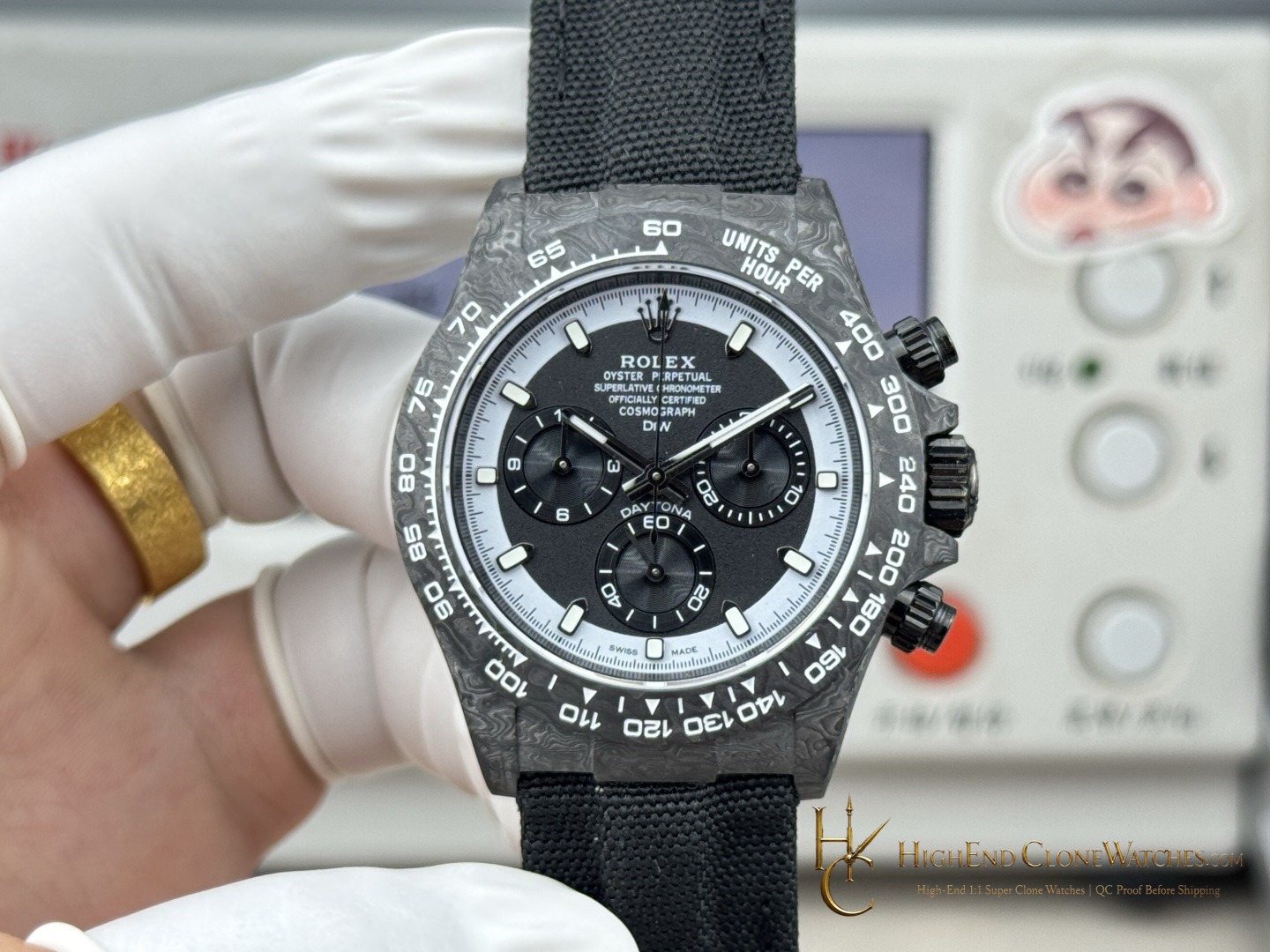 Rolex DiW Daytona front view super clone watch