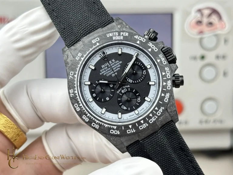 Rolex DiW Daytona angled dial view super clone watch