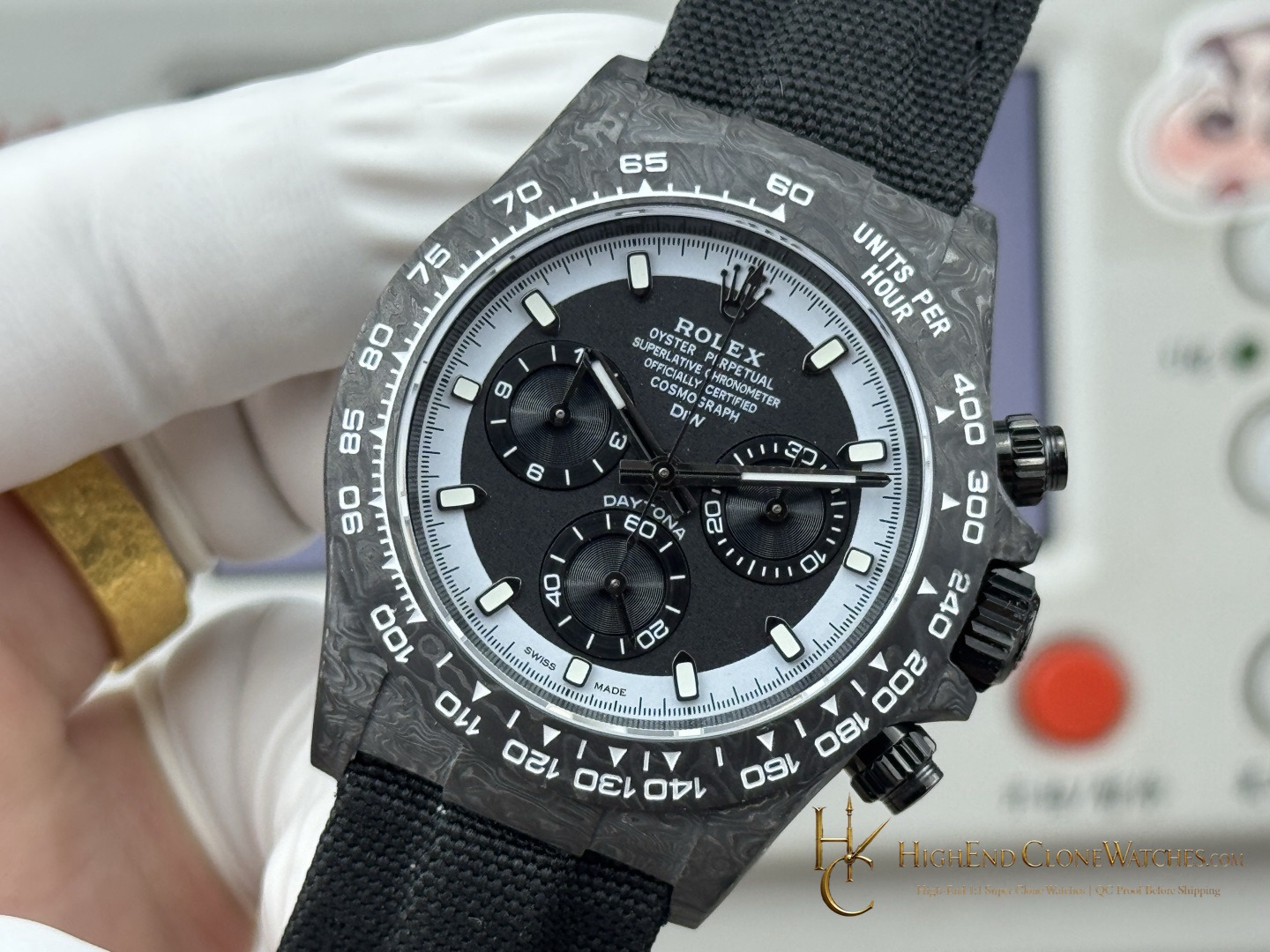 Rolex DiW Daytona side case profile super clone watch