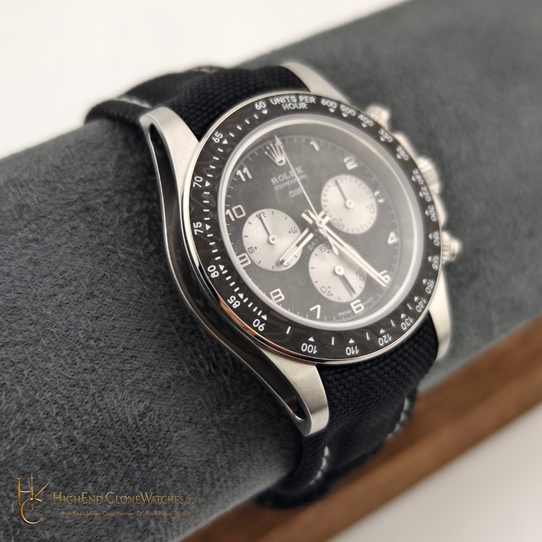Rolex DiW Daytona crown and case detail super clone watch