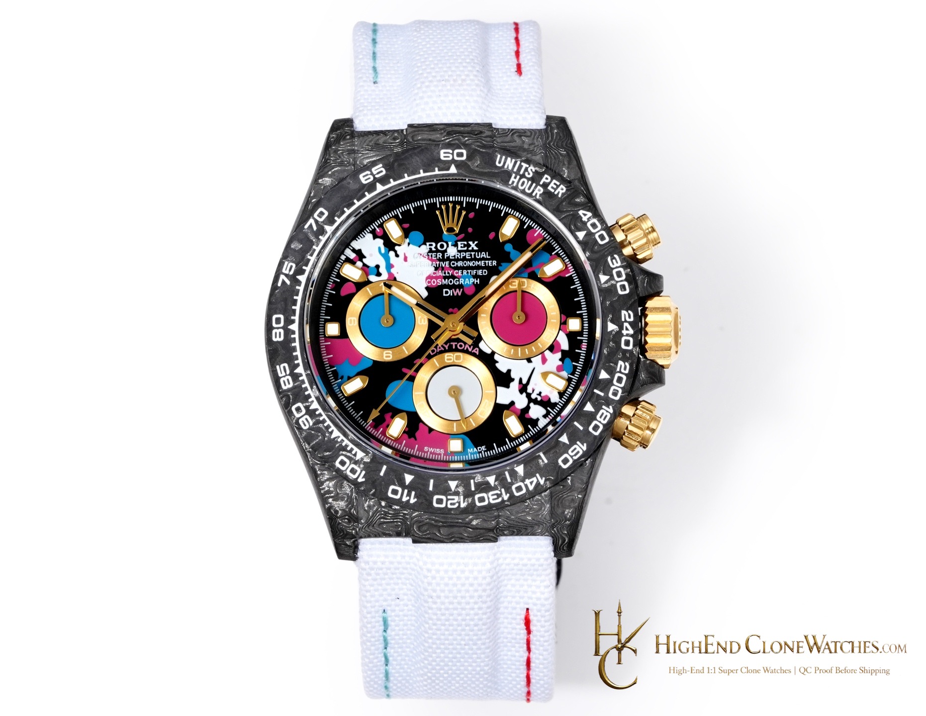 Rolex DiW Daytona front view super clone watch