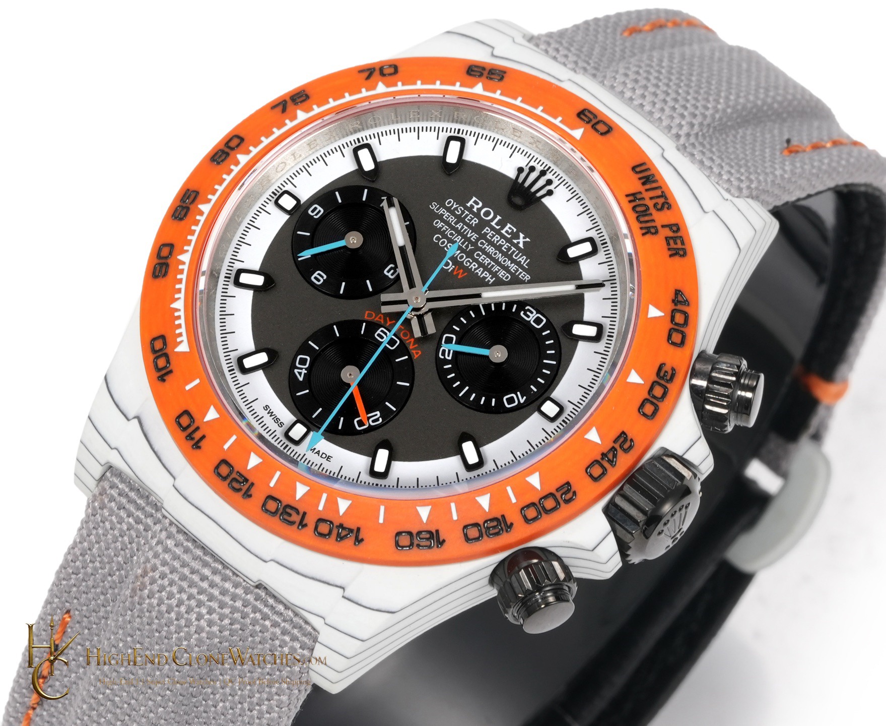 Rolex DiW Daytona dial and marker detail super clone watch