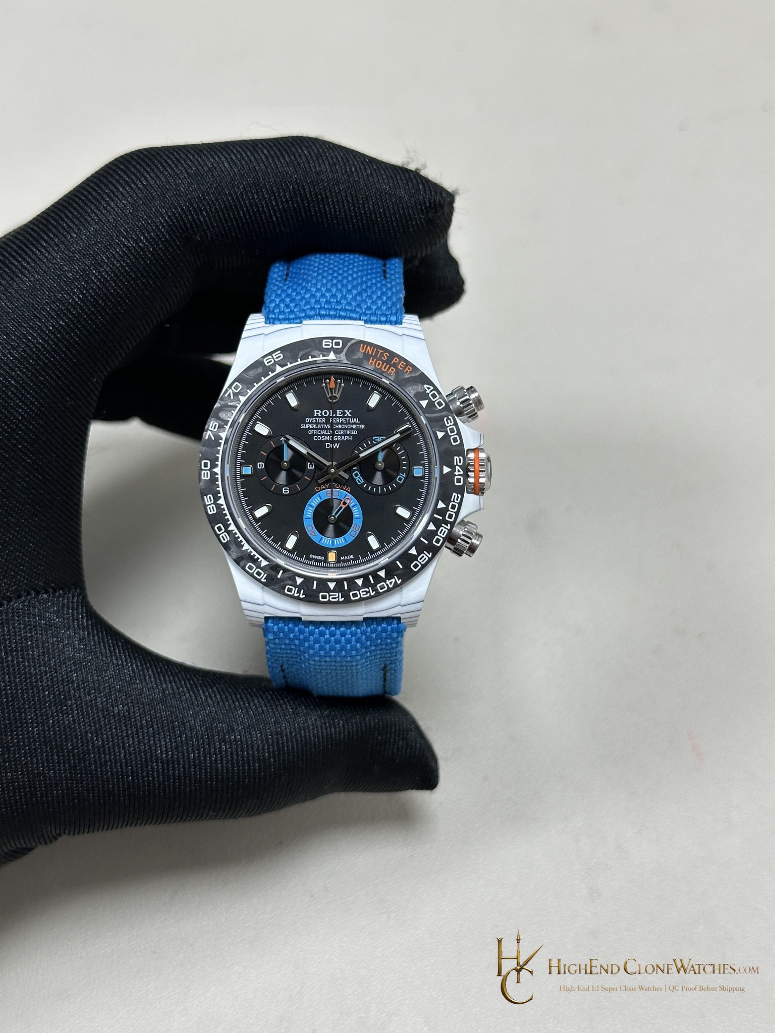 Rolex DiW Daytona front view super clone watch