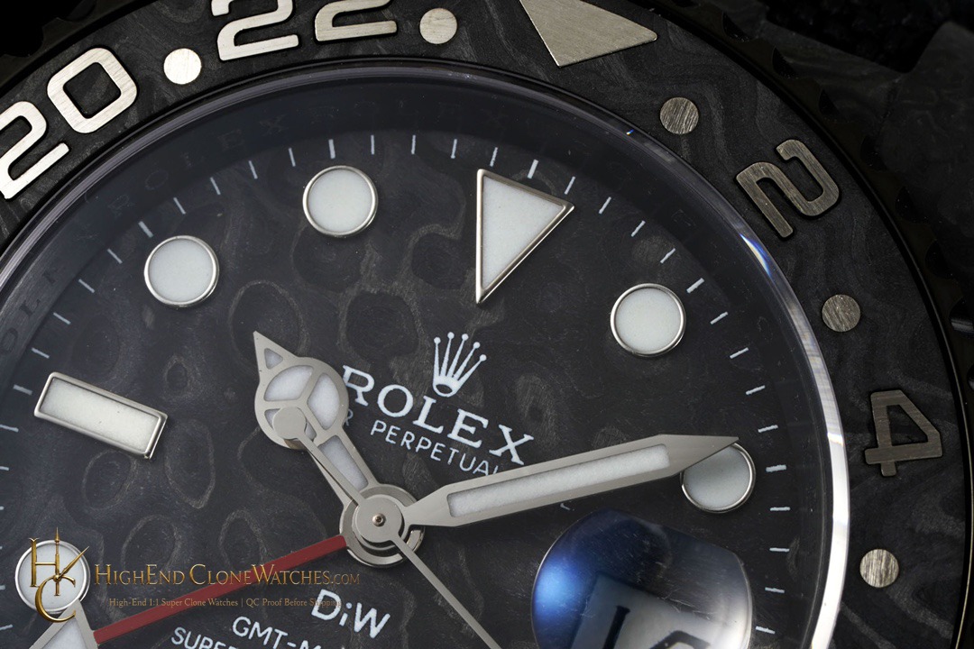 Rolex DiW GMT-Master II bezel detail super clone watch