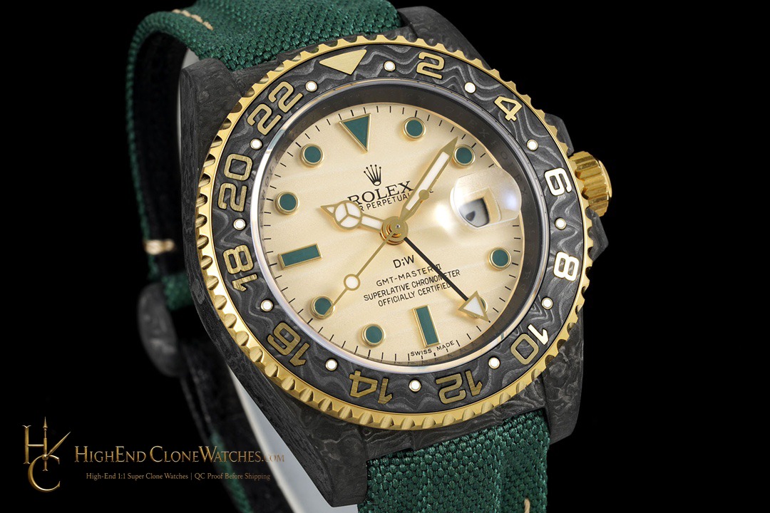Rolex DiW GMT-Master II angled dial view super clone watch