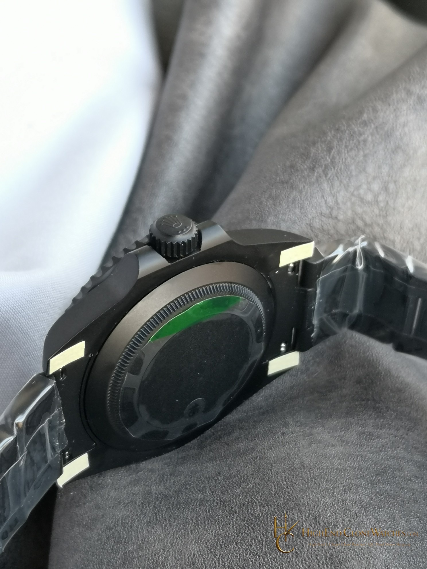 Rolex DiW Submariner caseback view super clone watch