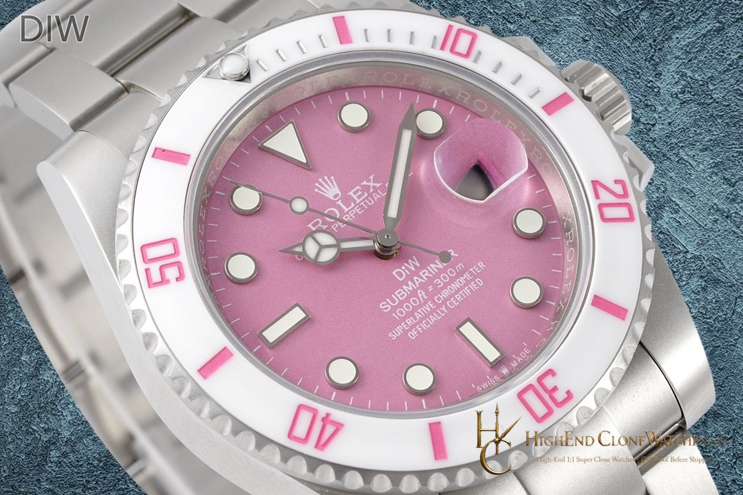 Rolex DiW Submariner dial and marker detail super clone watch