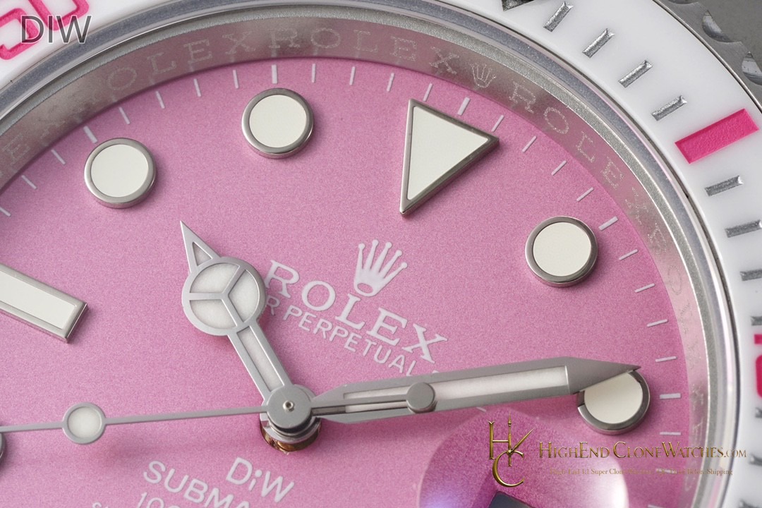 Rolex DiW Submariner bezel detail super clone watch