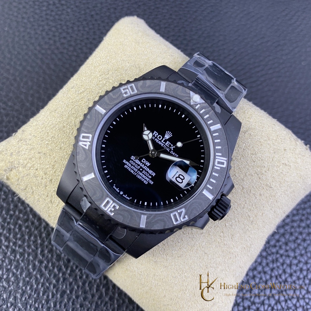 Rolex DiW Submariner dial and marker detail super clone watch