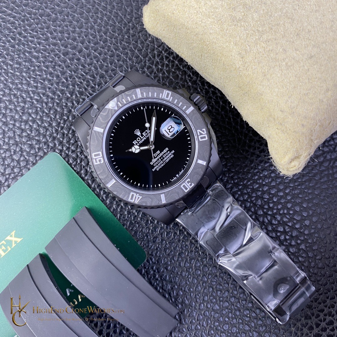 Rolex DiW Submariner caseback view super clone watch