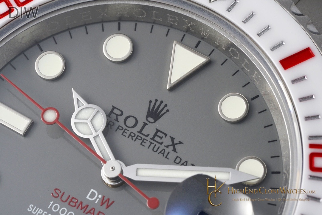 Rolex DiW Submariner bezel detail super clone watch