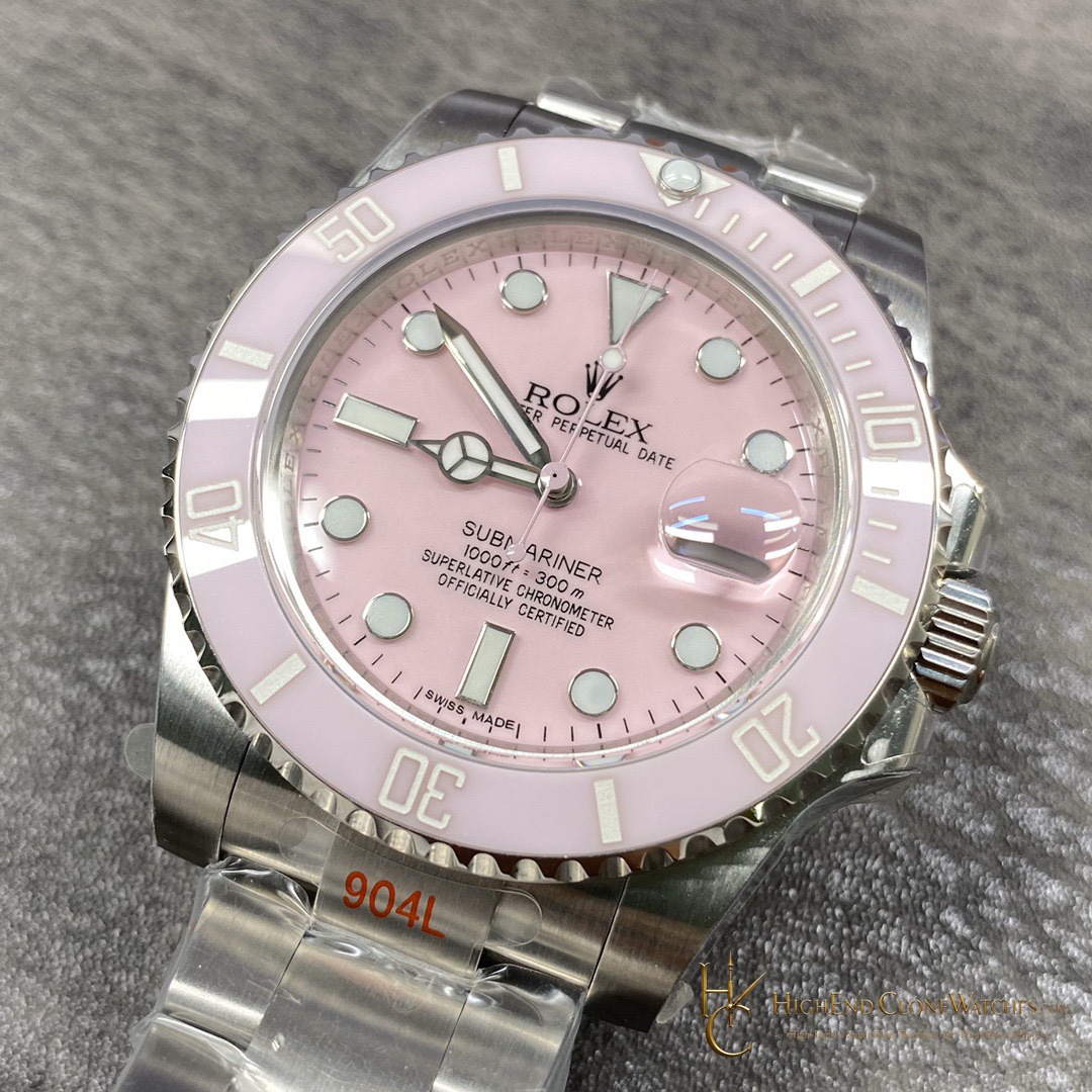 Rolex DiW Submariner bezel detail super clone watch