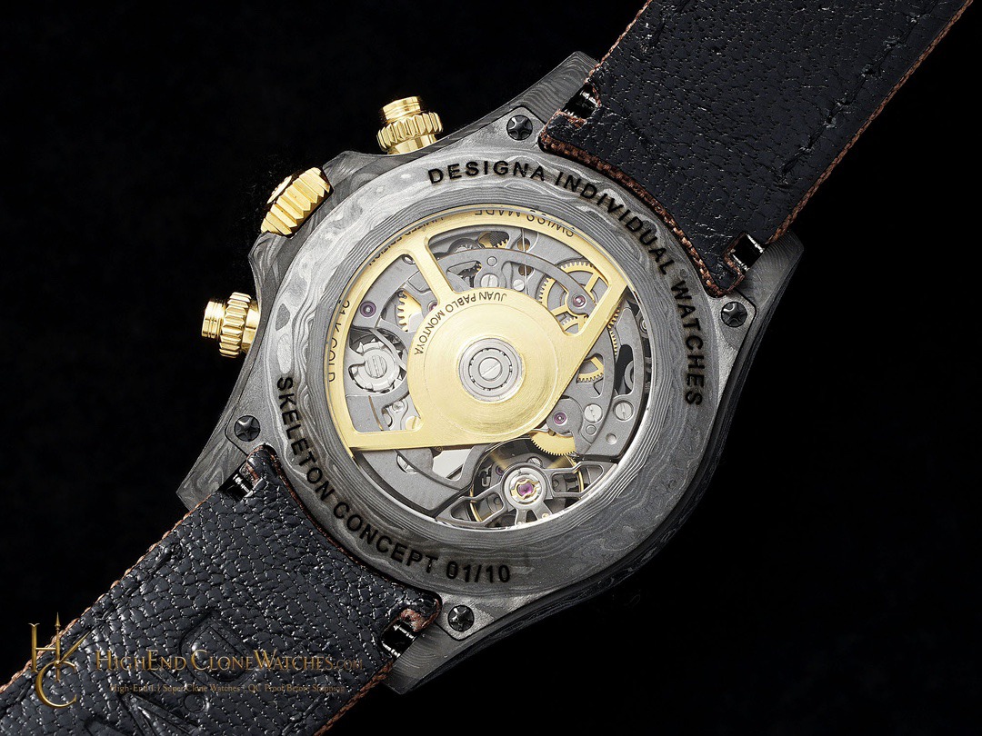 Rolex DiW Daytona caseback view super clone watch
