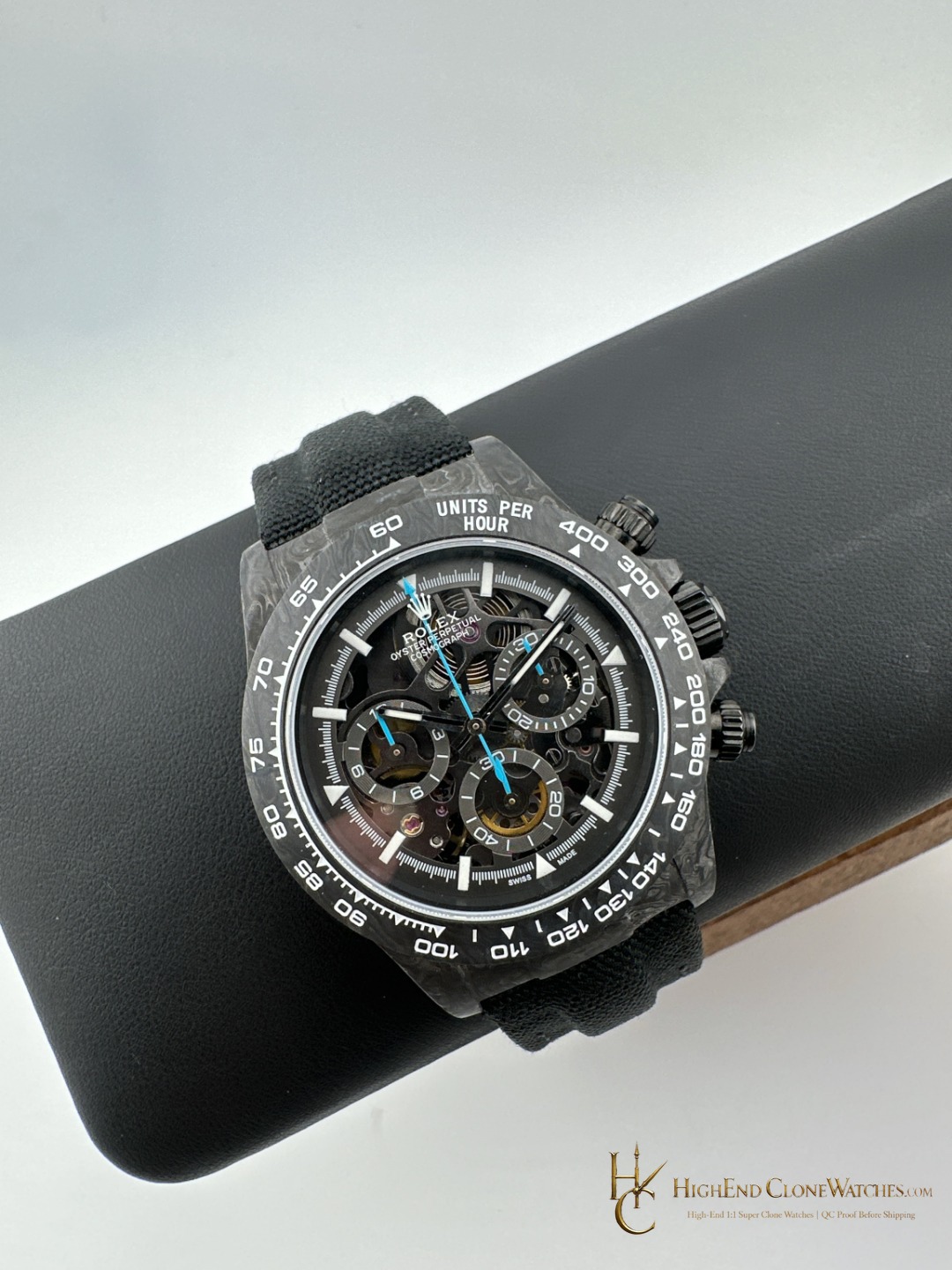 Rolex DiW Daytona bezel detail super clone watch