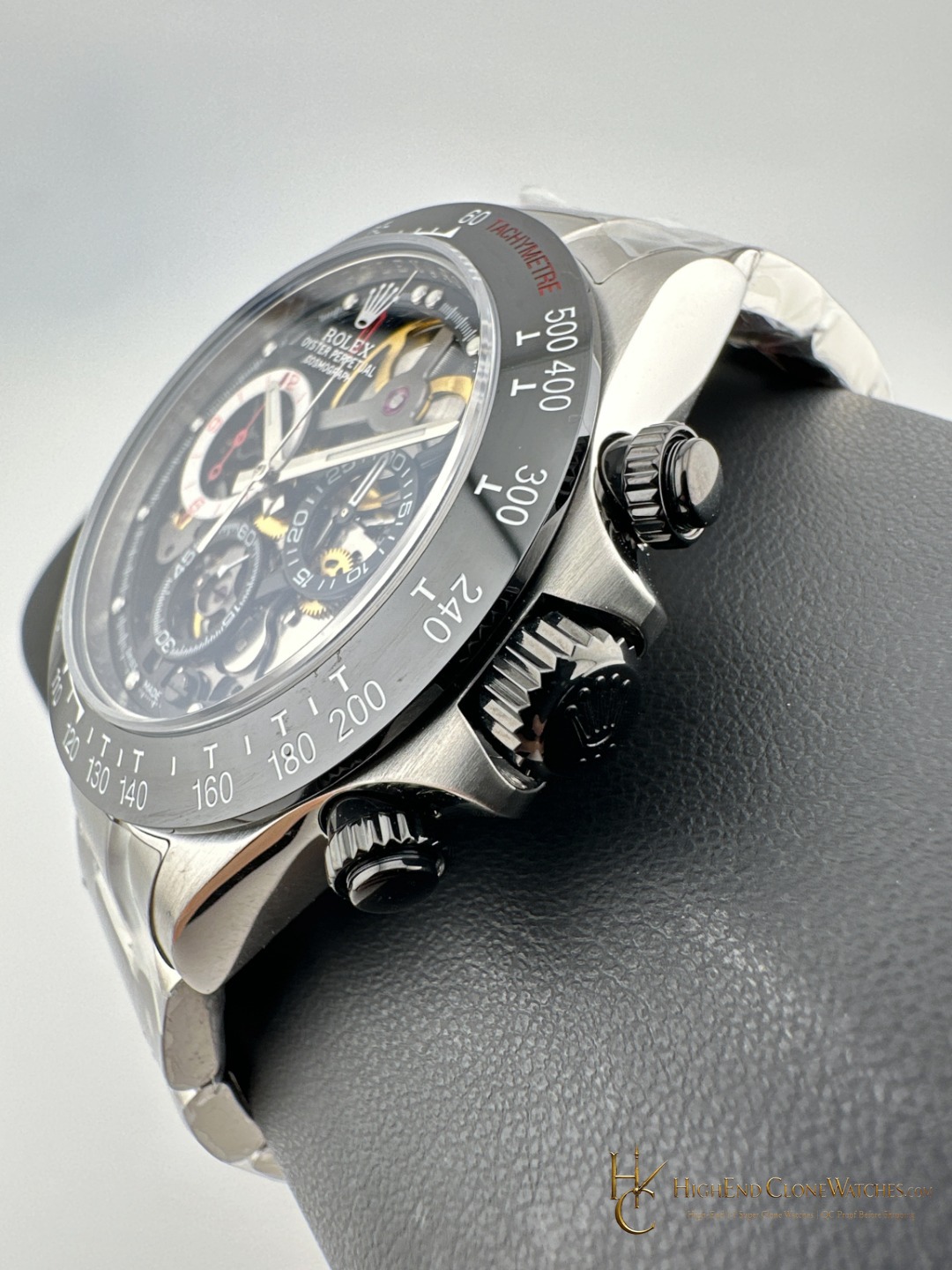 Rolex Sonic Daytona crown and case detail super clone watch