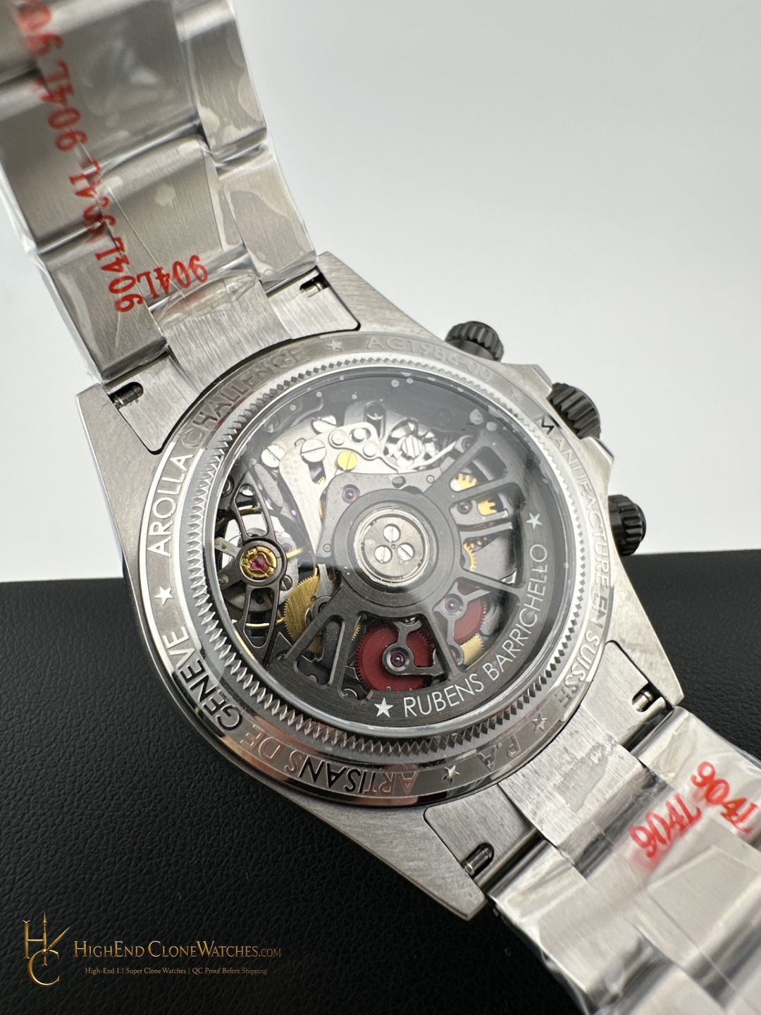 Rolex Sonic Daytona caseback view super clone watch