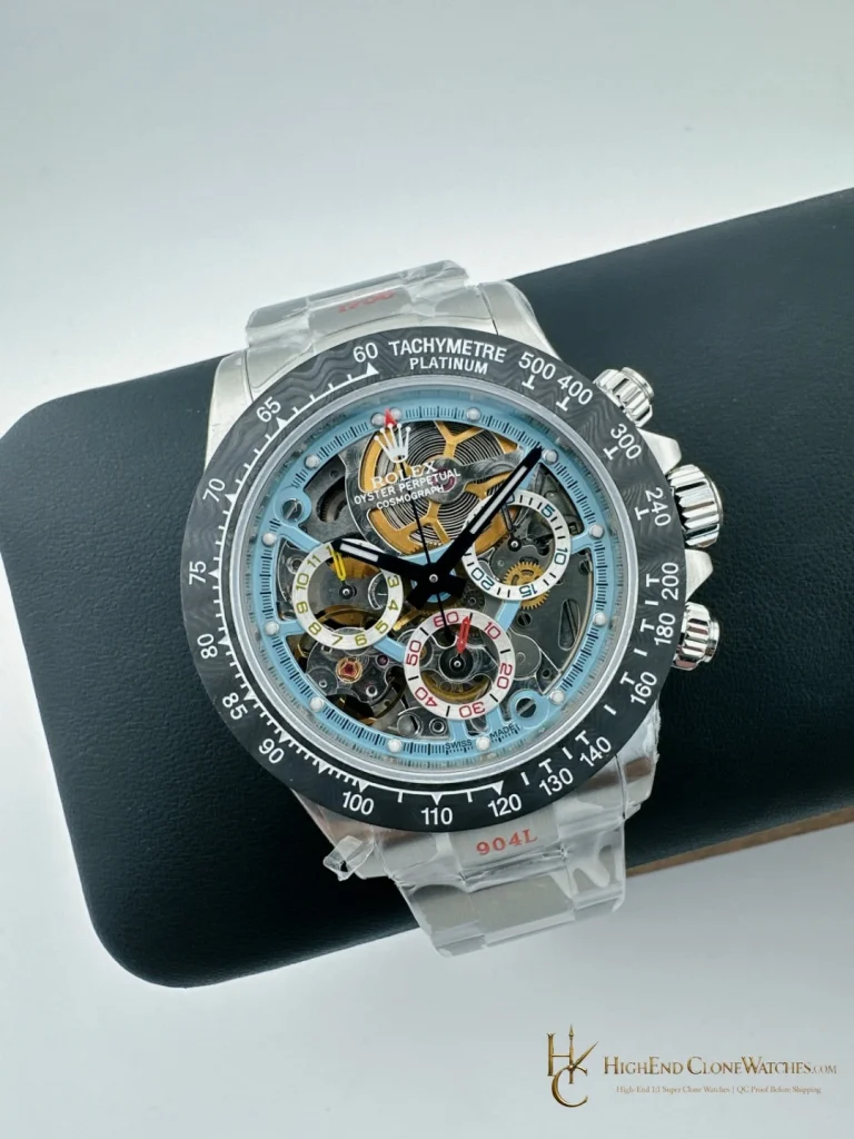 Rolex Sonic Daytona angled dial view super clone watch