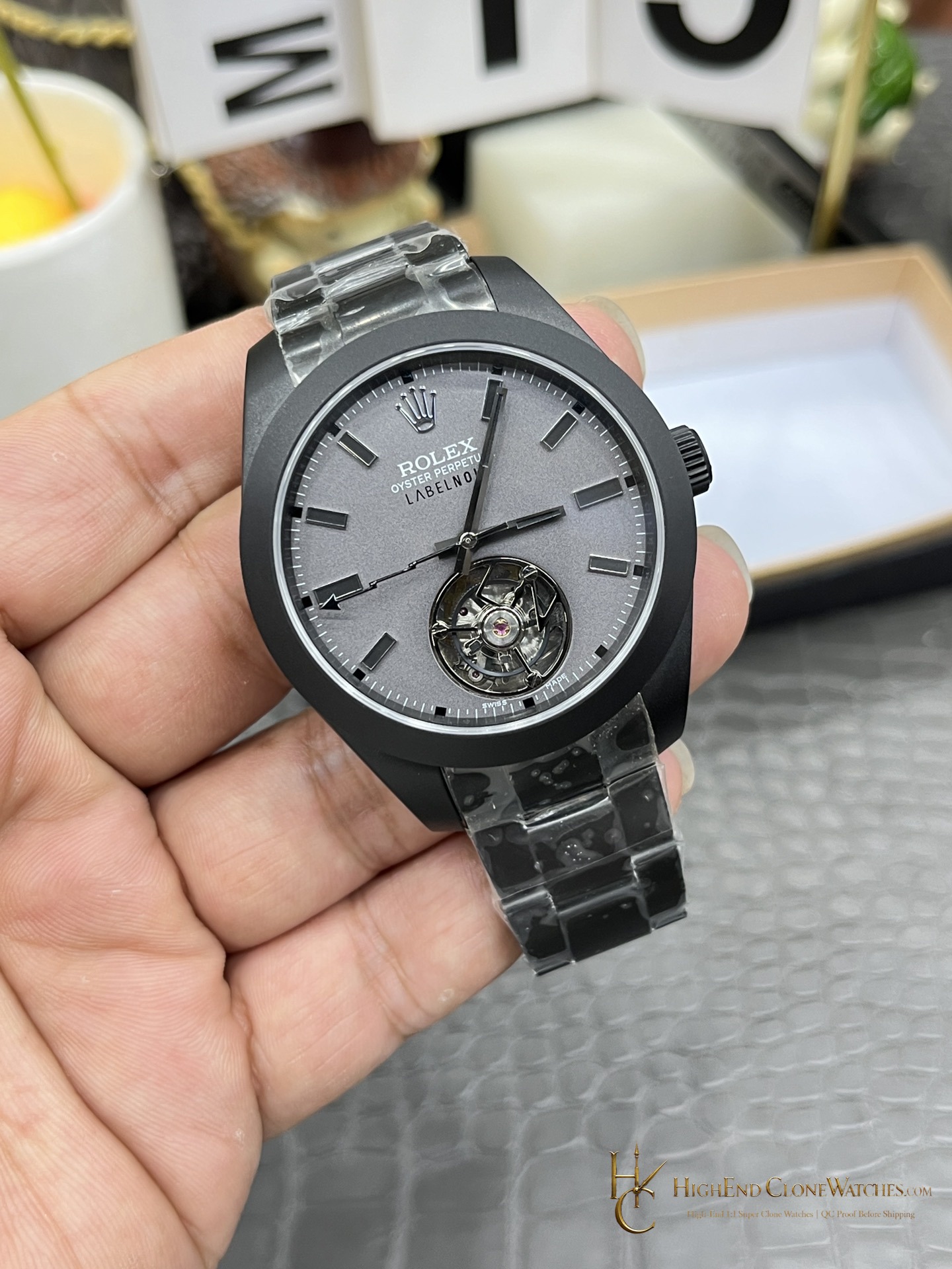 Rolex Tourbillon dial and marker detail super clone watch