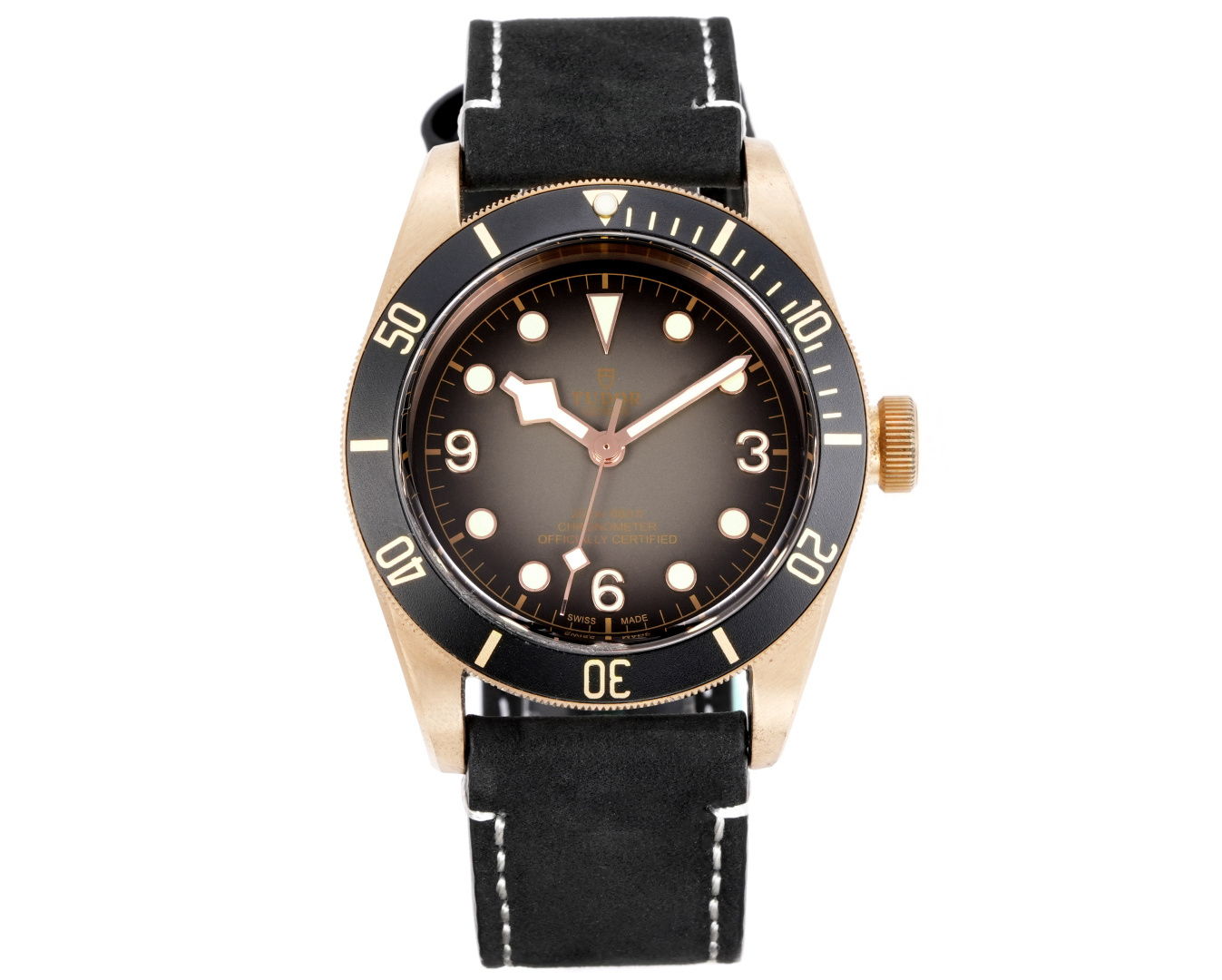 Tudor Black Bay Bronze M79250BA-0001 front view super clone watch