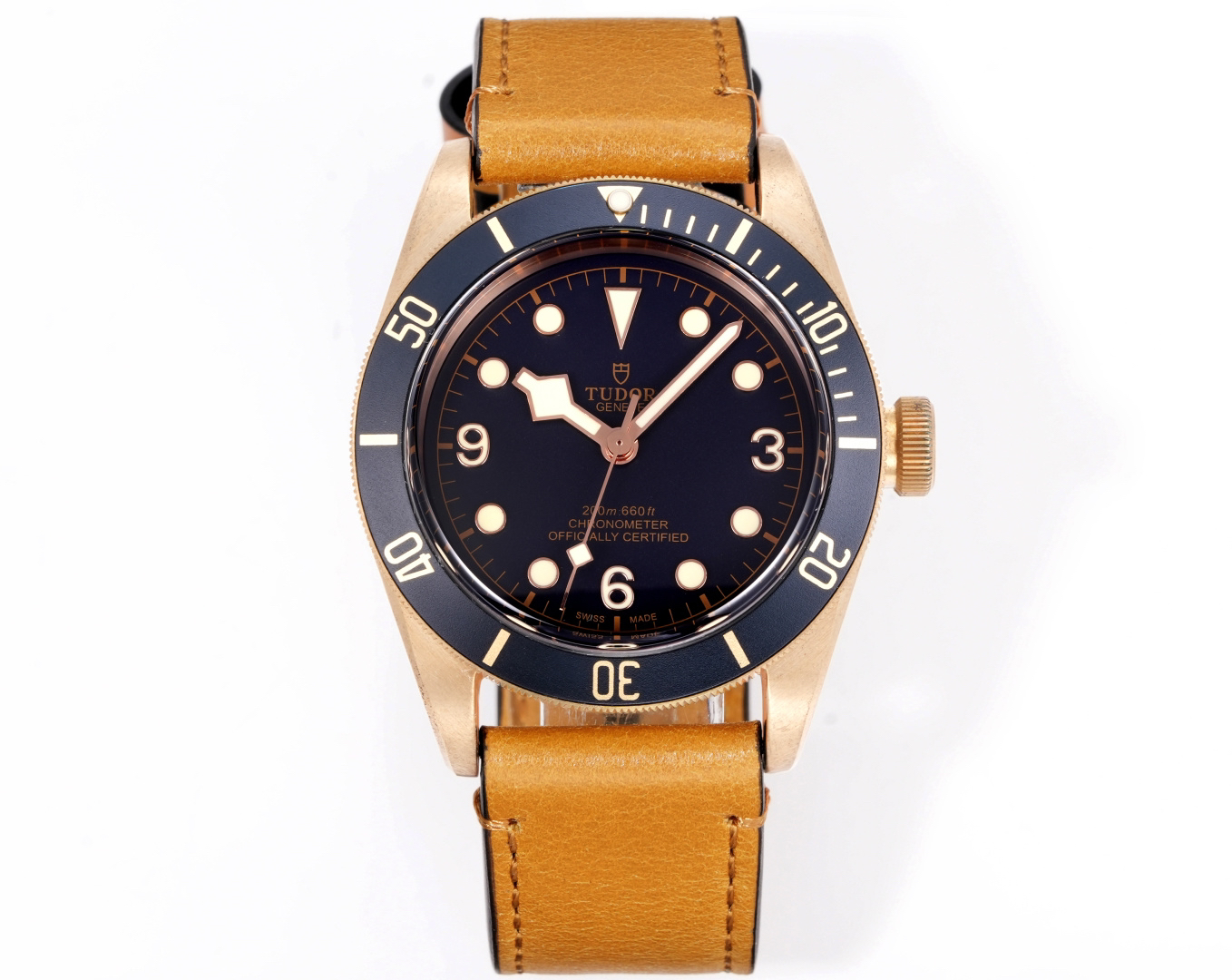 Tudor Black Bay Bronze M79250BB-0001 front view super clone watch