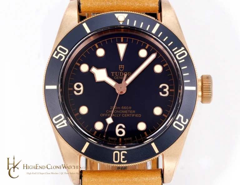 Tudor Black Bay Bronze M79250BB-0001 dial and bezel detail super clone watch