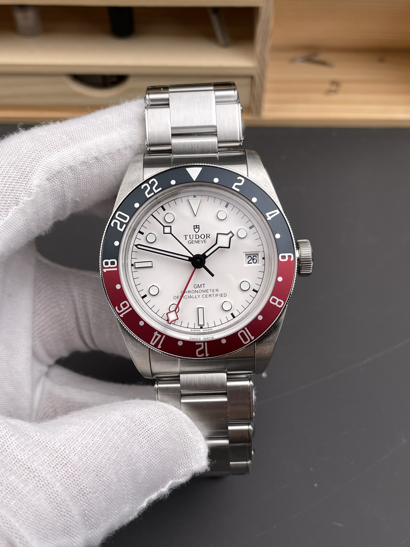 Tudor Black Bay GMT M79830RB-0010 front view super clone watch