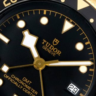 Tudor Black Bay GMT S&G M79833MN-0001 dial and bezel detail super clone watch