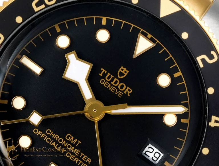 Tudor Black Bay GMT S&G M79833MN-0001 dial and bezel detail super clone watch