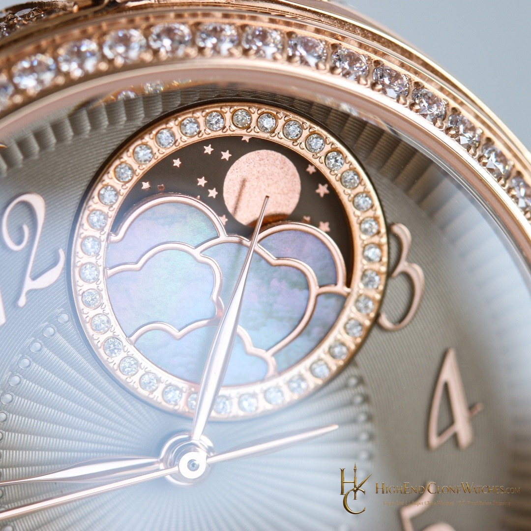 Vacheron Constantin Egerie Moon Phase 8005F/000R-B958 dial and marker detail super clone watch