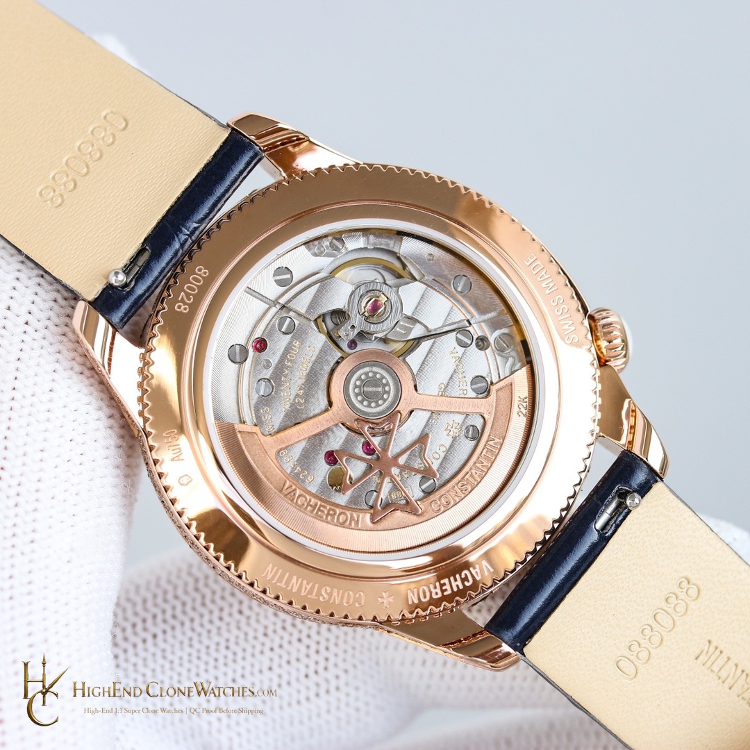 Vacheron Constantin Egerie Moon Phase 8005F/000R-B958 bezel detail super clone watch