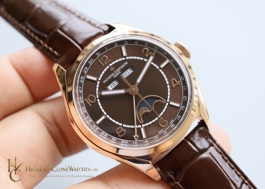 Vacheron Constantin Fiftysix 4000E/000R-B065 angled dial view super clone watch