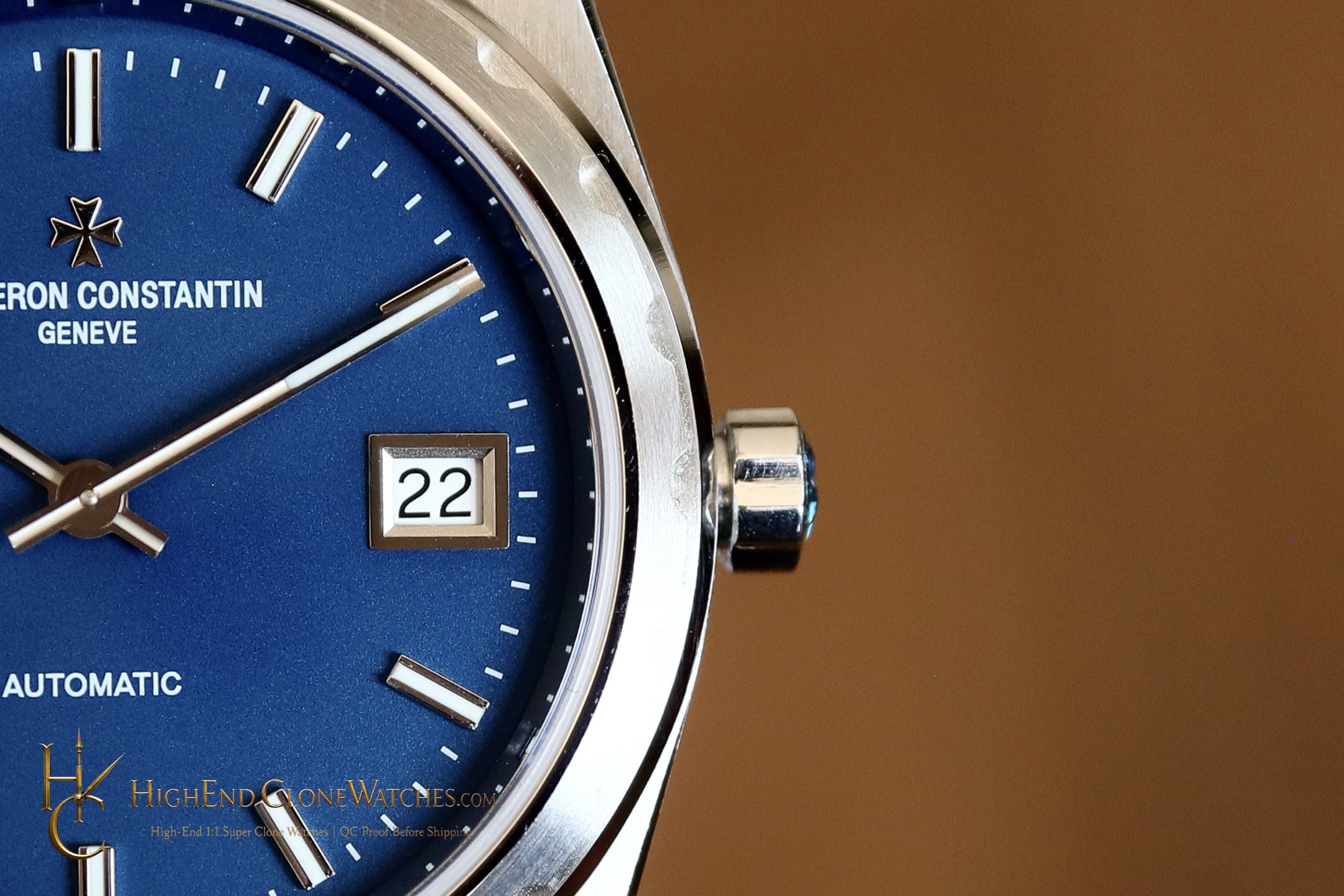 Vacheron Constantin Historiques 222 4200H/222A-B934 crown and case detail super clone watch
