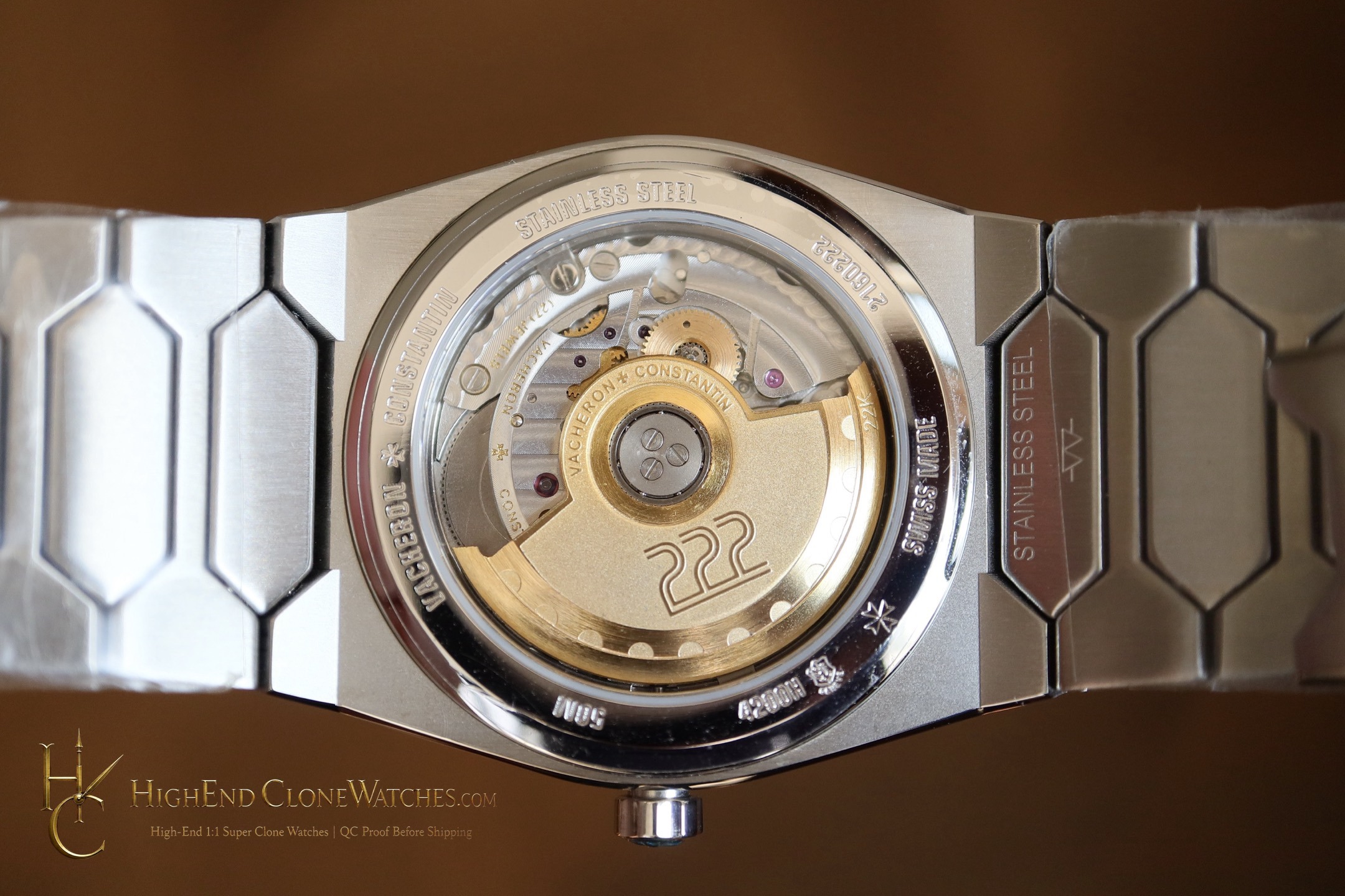 Vacheron Constantin Historiques 222 4200H/222A-B934 caseback view super clone watch