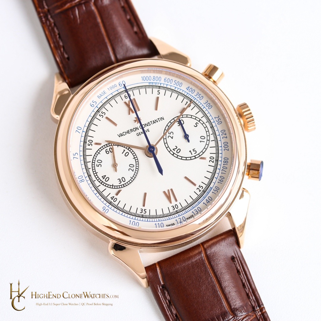 Vacheron Constantin Historiques Cornes de Vache 1955 5000H/000R-B059 angled dial view super clone watch