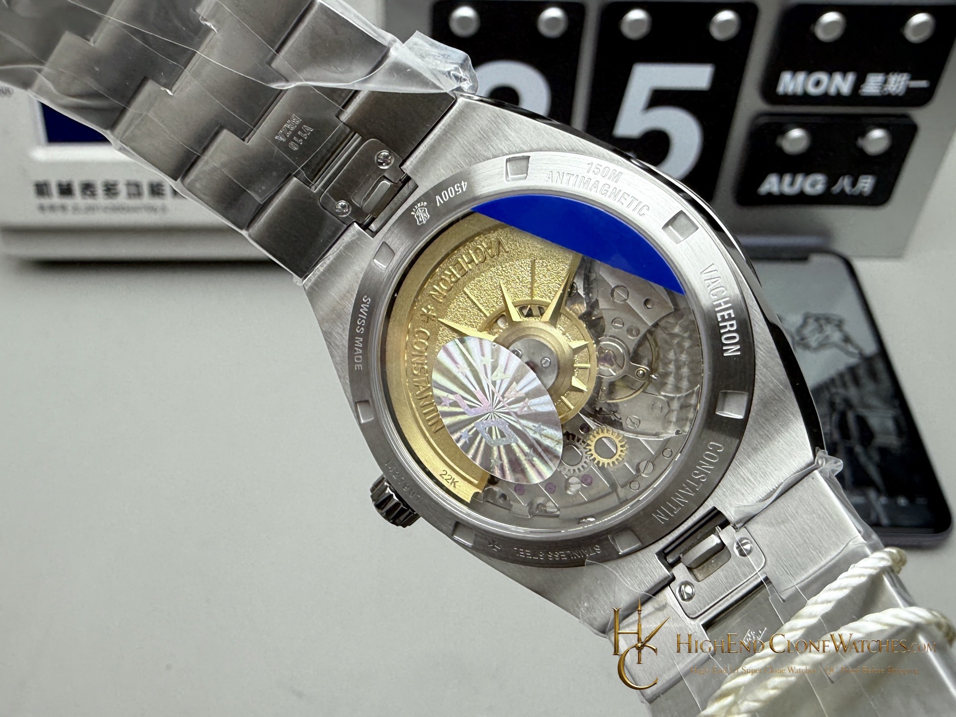 Vacheron Constantin Overseas 4500V/210A-B483 caseback view super clone watch