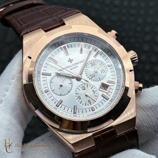 Vacheron Constantin Overseas Chronograph 5500V/000R-B074 angled dial view super clone watch