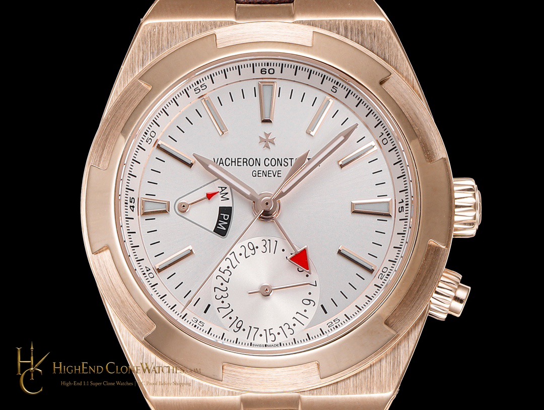 Vacheron Constantin Overseas Dual Time 7920V/000R-B336 angled dial view super clone watch
