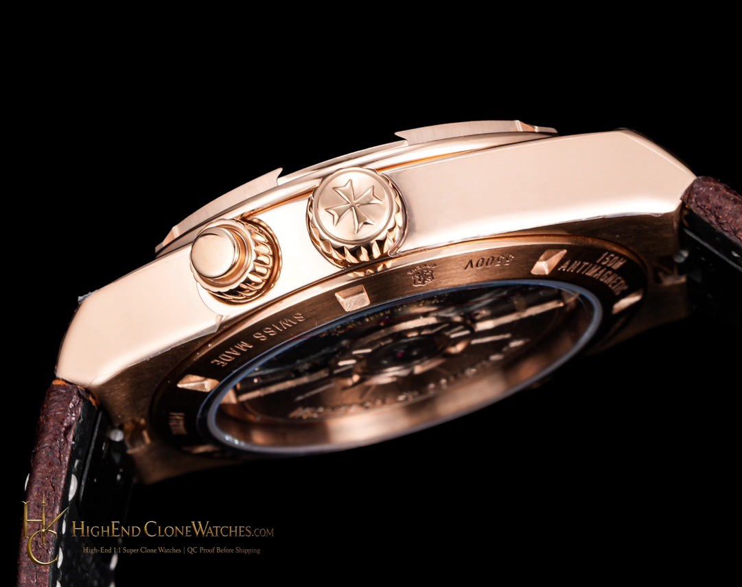 Vacheron Constantin Overseas Dual Time 7920V/000R-B336 crown and case detail super clone watch